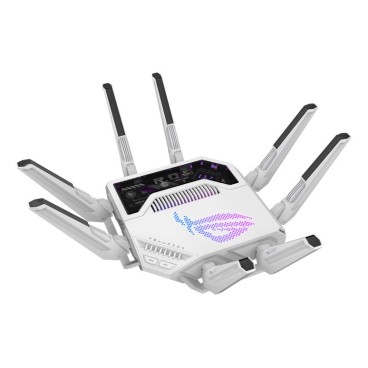 ASUS ROG Rapture GT-BE19000AI routeur sans fil 10 Gigabit Ethernet Tri-bande (2,4 GHz   5 GHz   6 GHz) Blanc
