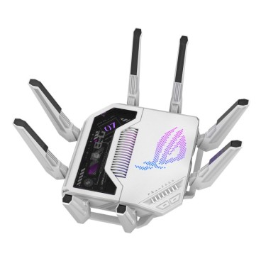 ASUS ROG Rapture GT-BE19000AI routeur sans fil 10 Gigabit Ethernet Tri-bande (2,4 GHz   5 GHz   6 GHz) Blanc