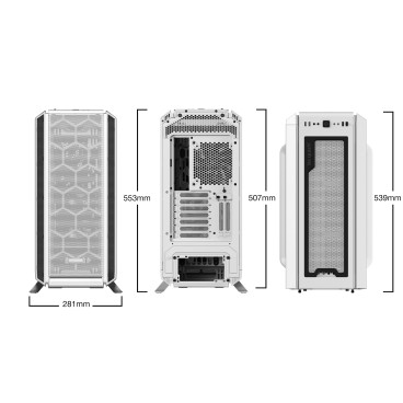 be quiet! Silent Base 802 Blanc | Boîtier PC ARGB Mini ITX   Micro ATX   ATX   E-ATX, 3 ventilateurs Pure Wings 140 mm