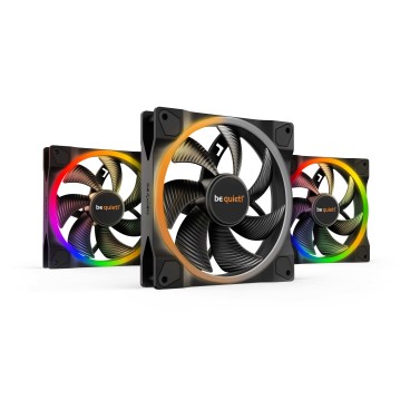 be quiet! Light Wings 140 mm PWM | Ventilateur PC ARGB, Pack de 3