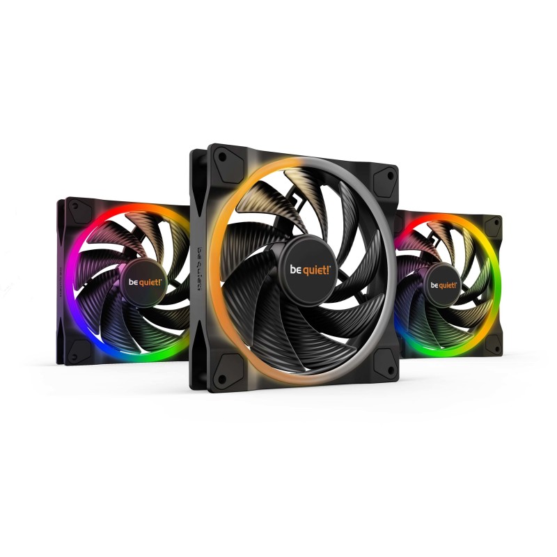 be quiet! Light Wings 140 mm PWM | Ventilateur PC ARGB high-speed, Pack de 3