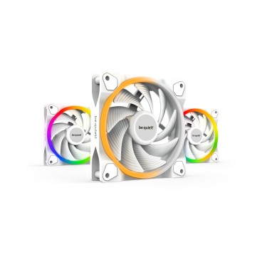 be quiet! Light Wings 120 mm PWM | Ventilateur PC ARGB high-speed White, Pack de 3