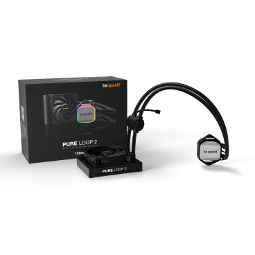 be quiet! Pure Loop 2 120 mm | Système de refroidissement liquide tout-en-un, 120 mm, noir, socket Intel et AMD