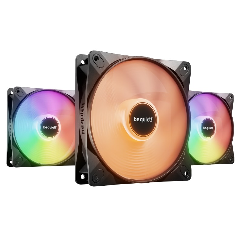 be quiet! Light Wings LX 120 mm PWM | Ventilateur PC ARGB high-speed, Pack de 3