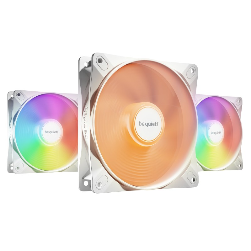 be quiet! Light Wings LX 120 mm PWM | Ventilateur PC ARGB high-speed White, Pack de 3