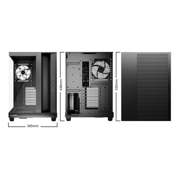 be quiet! Light Base 500 Noir | Boîtier PC ARGB vitré, Mini ITX   Micro ATX   ATX, 4 ventilateurs Light Wings LX 120 mm