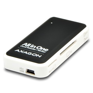 Axagon CRE-X1 lecteur de carte mémoire USB 2.0 Noir, Blanc