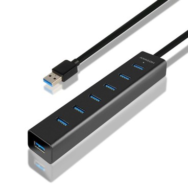 Axagon HUE-SA7BP hub & concentrateur USB 3.2 Gen 1 (3.1 Gen 1) Type-A 5000 Mbit s Noir
