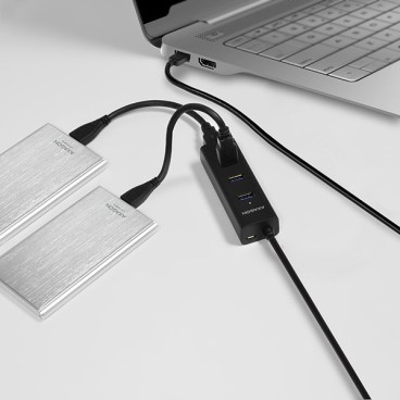 Axagon HUE-S2BL hub & concentrateur USB 3.2 Gen 1 (3.1 Gen 1) Type-A 5000 Mbit s Noir