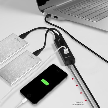 Axagon HUE-S2BL hub & concentrateur USB 3.2 Gen 1 (3.1 Gen 1) Type-A 5000 Mbit s Noir