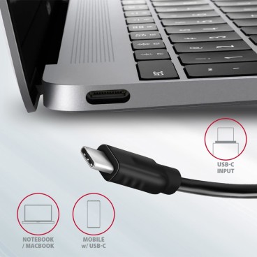 Axagon HMC-4G2 hub & concentrateur USB 3.2 Gen 2 (3.1 Gen 2) Type-C 10000 Mbit s Gris