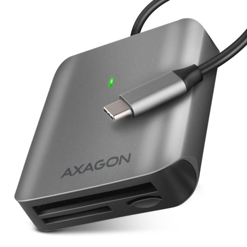 Axagon CRE-S3C lecteur de carte mémoire USB 3.2 Gen 1 (3.1 Gen 1) Type-C Gris