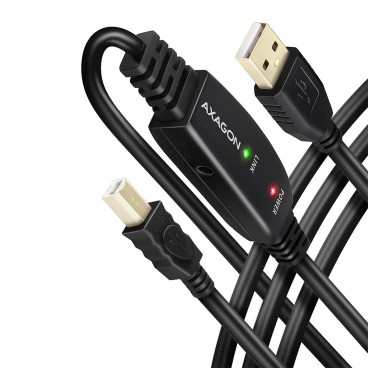Axagon ADR-210B USB 2.0 A-M - B-M active connecting repeater cable 10m - Kabel - Digital Daten câble USB USB A USB B 0,48