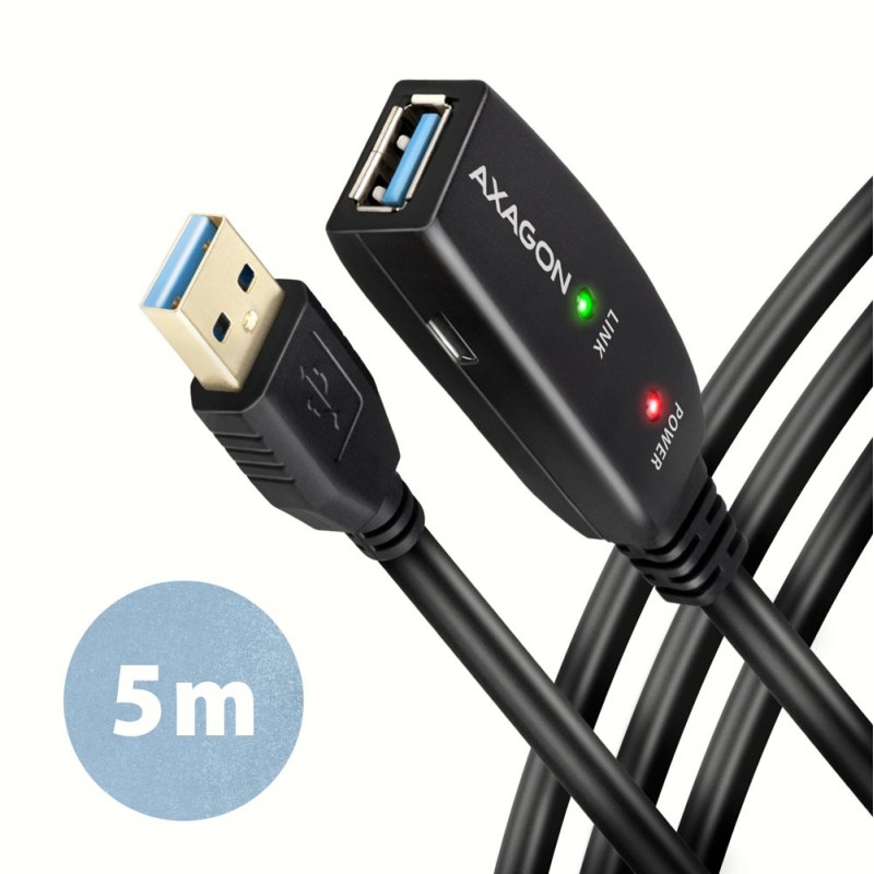 Axagon ADR-305 USB 3.2 Gen 1 A-M - A-F active extension repeater cable 5m - Kabel - Digital Daten câble USB USB 3.2 Gen 1 (3.1
