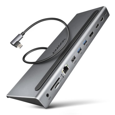 Axagon HMC-4KX3 station d'accueil Avec fil USB 3.2 Gen 1 (3.1 Gen 1) Type-C Gris