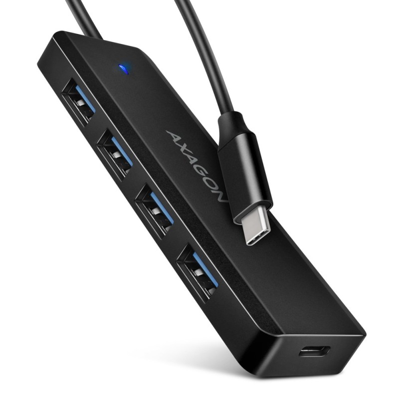 Axagon HUE-C1C hub & concentrateur USB 3.2 Gen 1 (3.1 Gen 1) Type-C 5000 Mbit s Noir