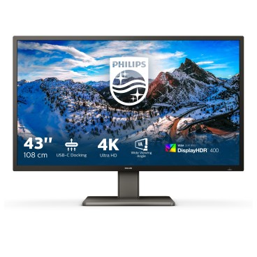 Philips P Line 439P1 00 LED display 108 cm (42.5") 3840 x 2160 pixels 4K Ultra HD LCD Noir