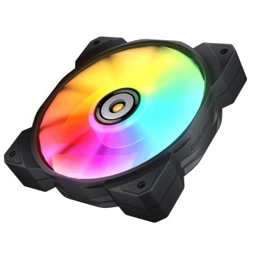 COUGAR CGR-CF-MHP12HB-RGB Boitier PC Refroidisseur d'air 12 cm Noir, Blanc 1 pièce(s)