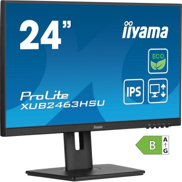 iiyama ProLite XUB2463HSU-B1 écran plat de PC 60,5 cm (23.8") 1920 x 1080 pixels Full HD LED Noir