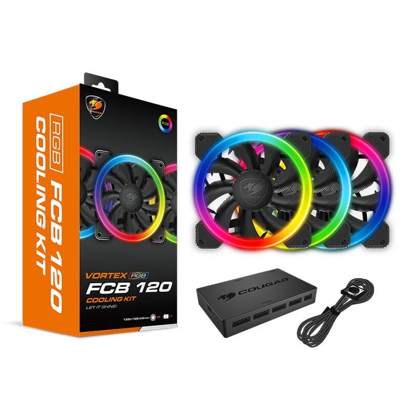 COUGAR Vortex RGB FCB 120 Boitier PC Ventilateur 12 cm Noir