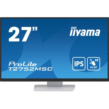 iiyama ProLite T2752MSC-W1 écran plat de PC 68,6 cm (27") 1920 x 1080 pixels Full HD LED Écran tactile Blanc