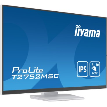 iiyama ProLite T2752MSC-W1 écran plat de PC 68,6 cm (27") 1920 x 1080 pixels Full HD LED Écran tactile Blanc