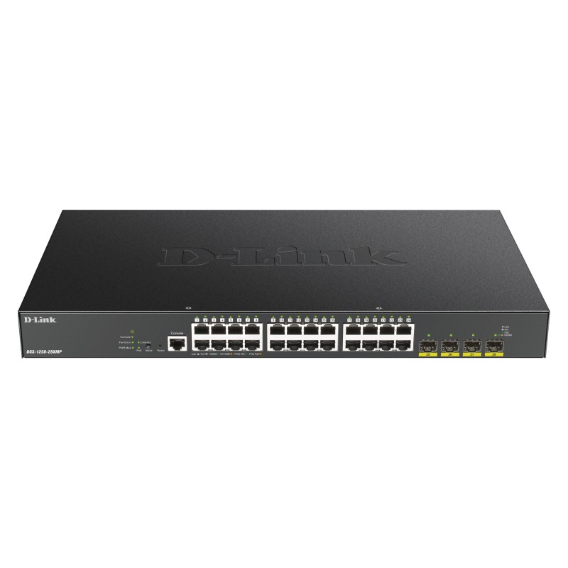 D-Link DGS-1250-28XMP Géré L3 Gigabit Ethernet (10 100 1000) Connexion Ethernet, supportant l'alimentation via ce port (PoE)