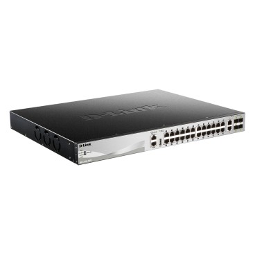 D-Link DGS-3130-30PS E commutateur réseau Géré L3 Gigabit Ethernet (10 100 1000) Connexion Ethernet, supportant l'alimentation