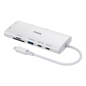 D-Link DUP-A01 hub & concentrateur USB 3.2 Gen 1 (3.1 Gen 1) Type-C 10000 Mbit s Blanc