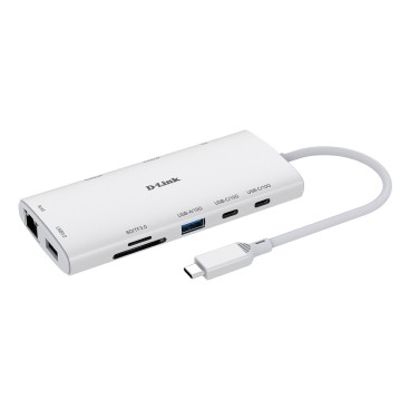 D-Link DUP-A01 hub & concentrateur USB 3.2 Gen 1 (3.1 Gen 1) Type-C 10000 Mbit s Blanc
