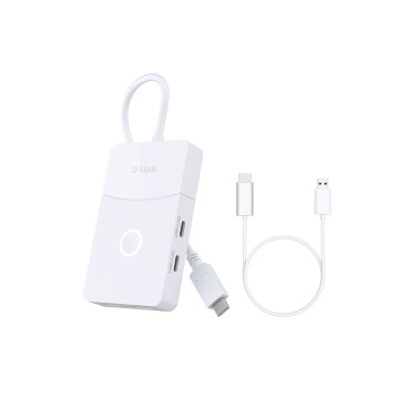 D-Link DUP-501 hub & concentrateur USB 3.2 Gen 1 (3.1 Gen 1) Type-C 5000 Mbit s Blanc