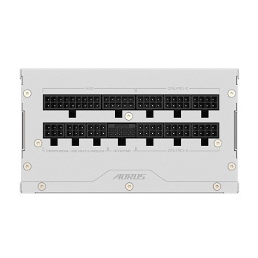 GIGABYTE AORUS ELITE P1000W ICE Alimentation - PCIe 5.0, 80 PLUS Platinum, Conception entièrement modulaire, Ventilateur de 120