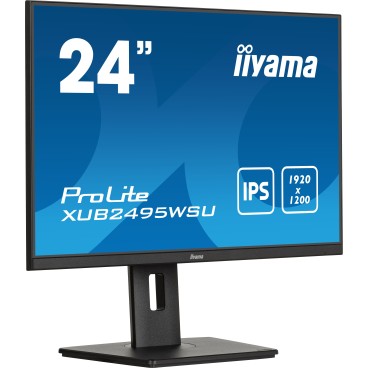 iiyama ProLite XUB2495WSU-B7 écran plat de PC 61,2 cm (24.1") 1920 x 1200 pixels 4K Ultra HD LED Noir