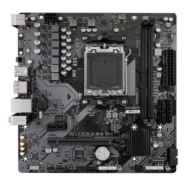 GIGABYTE A620M H Carte Mère - Prend en charge les processeurs AMD Ryzen 8000, VRM numérique 5+2+2 phases, jusqu'à 7200MHz DDR5