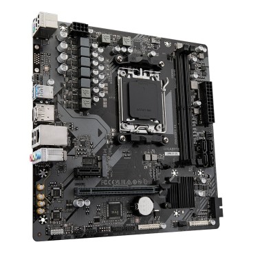 GIGABYTE A620M H Carte Mère - Prend en charge les processeurs AMD Ryzen 8000, VRM numérique 5+2+2 phases, jusqu'à 7200MHz DDR5