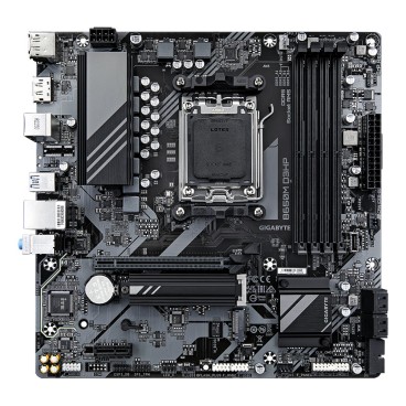 GIGABYTE B650M D3HP Carte mère - AMD Ryzen série 9000, VRM 5+2+2 phases, jusqu'à 7600 MHz DDR5 (OC), 2xPCIe 4.0 M.2, LAN 2,5