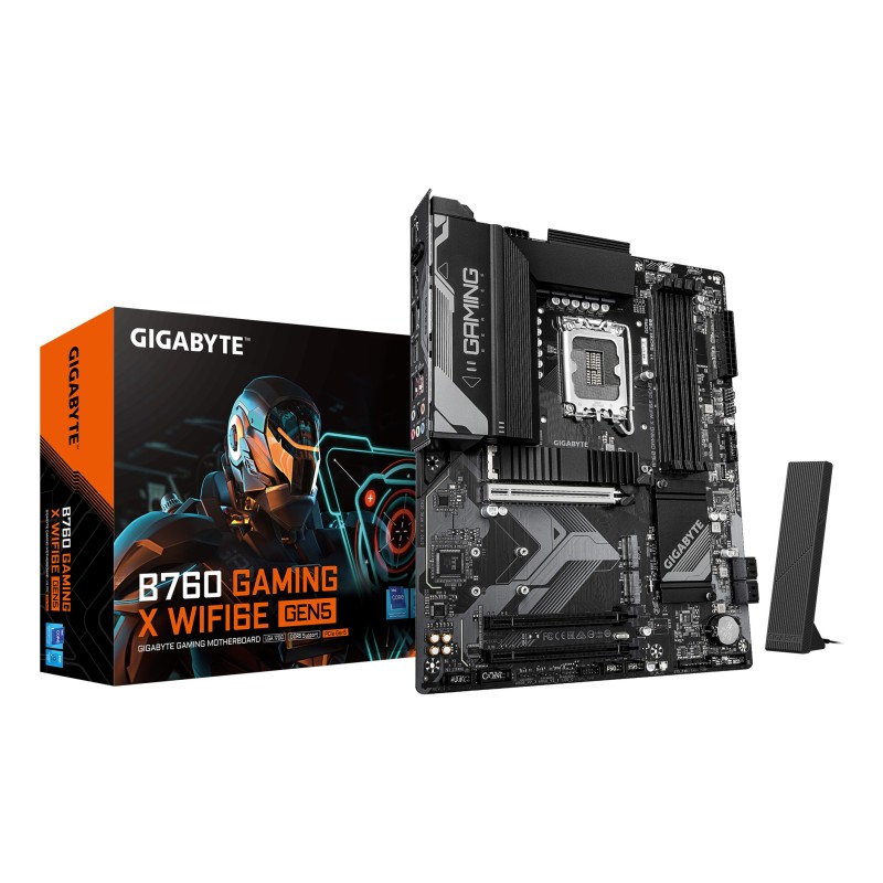 GIGABYTE B760 GAMING X WIFI6E GEN5 Carte Mère – Compatible avec les processeurs Intel Core 14e génération, VRM 8+1+1 phases,