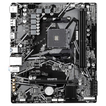 GIGABYTE A520M H ARGB Carte Mère – Compatible avec processeurs AMD Ryzen Série 5000, jusqu’à 5100 MHz DDR4 (OC), M.2 PCIe 3.0