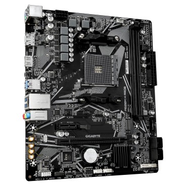 GIGABYTE A520M H ARGB Carte Mère – Compatible avec processeurs AMD Ryzen Série 5000, jusqu’à 5100 MHz DDR4 (OC), M.2 PCIe 3.0