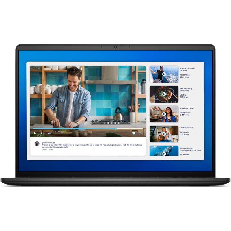 DELL DC16250 Intel Core 5 120U Ordinateur portable 40,6 cm (16") Full HD+ 8 Go DDR5-SDRAM 512 Go SSD Wi-Fi 6 (802.11ax) Windows