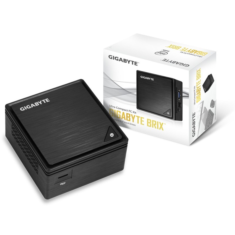 GIGABYTE GB-BPCE-3455 barebone PC  poste de travail 0,69L mini PC Noir J3455 BGA 1296 1,5 GHz