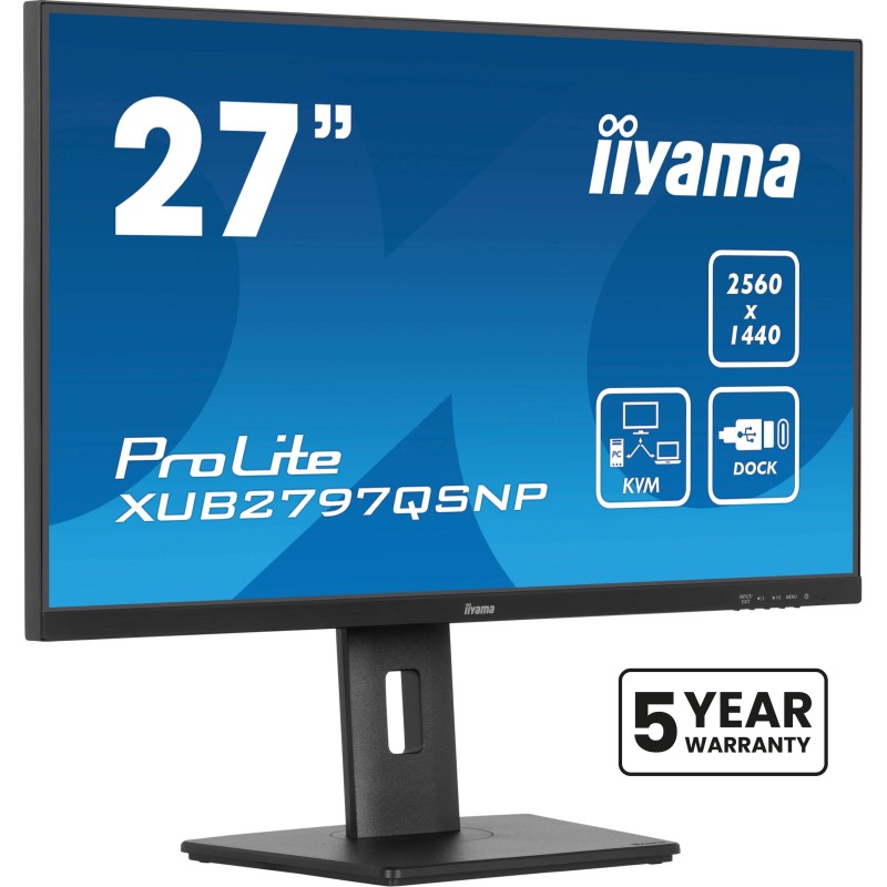 iiyama ProLite XUB2797QSNP-B1 écran plat de PC 68,6 cm (27") 2560 x 1440 pixels Quad HD LED Noir