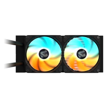 GIGABYTE GAMING 240 Refroidisseur Liquide pour CPU - 2x120mm Ventilateurs ARGB, mécanisme d’emboîtement coulissant,