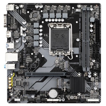GIGABYTE B760M H DDR4 Carte Mère - Prend en charge les processeurs Intel Core 14e génération, VRM numérique 6+1+1 phases,