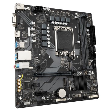 GIGABYTE B760M H DDR4 Carte Mère - Prend en charge les processeurs Intel Core 14e génération, VRM numérique 6+1+1 phases,