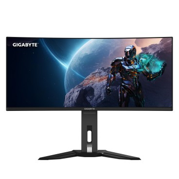 GIGABYTE Moniteur de jeu courbé OLED WQHD MO34WQC 34" - 3440 x 1440, 175Hz, 0.03ms, KVM, 250 cd m², FreeSync Premium Pro,