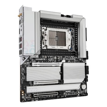 GIGABYTE TRX50 AERO D Carte mère - Compatible avec AMD Ryzen Threadripper 9000 Series CPUs, 16+8+4 Phases Digital VRM, up to