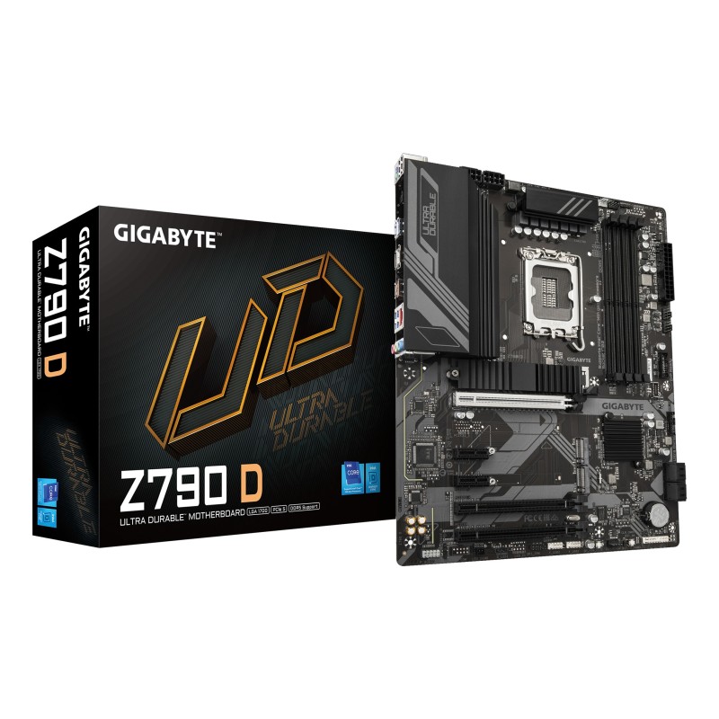 GIGABYTE Z790 D Carte Mère - Prend en charge les processeurs Intel Core de 14e génération, VRM numérique 12+1+1 phases, jusqu'à