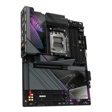 GIGABYTE X870E AORUS MASTER Carte Mère - Prend en charge les processeurs AMD Ryzen 9000, 16+2+2 phases VRM numérique, jusqu'à