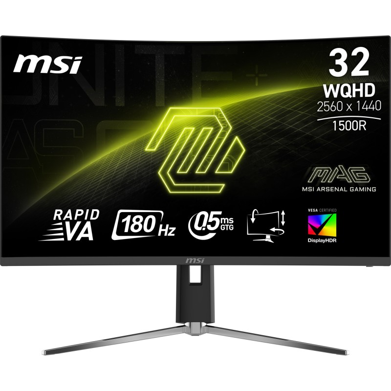 MSI MAG 32CQ6PF écran plat de PC 80 cm (31.5") 2560 x 1440 pixels Wide Quad HD Noir